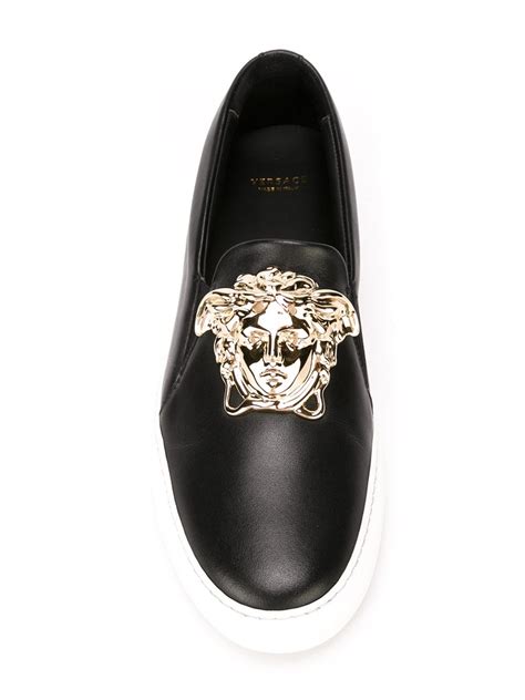 versace shoes medusa on side|Versace Medusa shoes women.